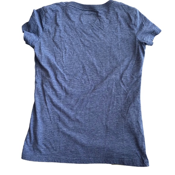 Abercrombie & Fitch size small boys blue t-shirt with neon green moose - Picture 3 of 4